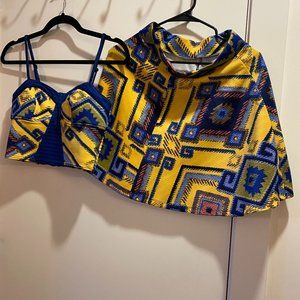 Skater crop top/skirt set